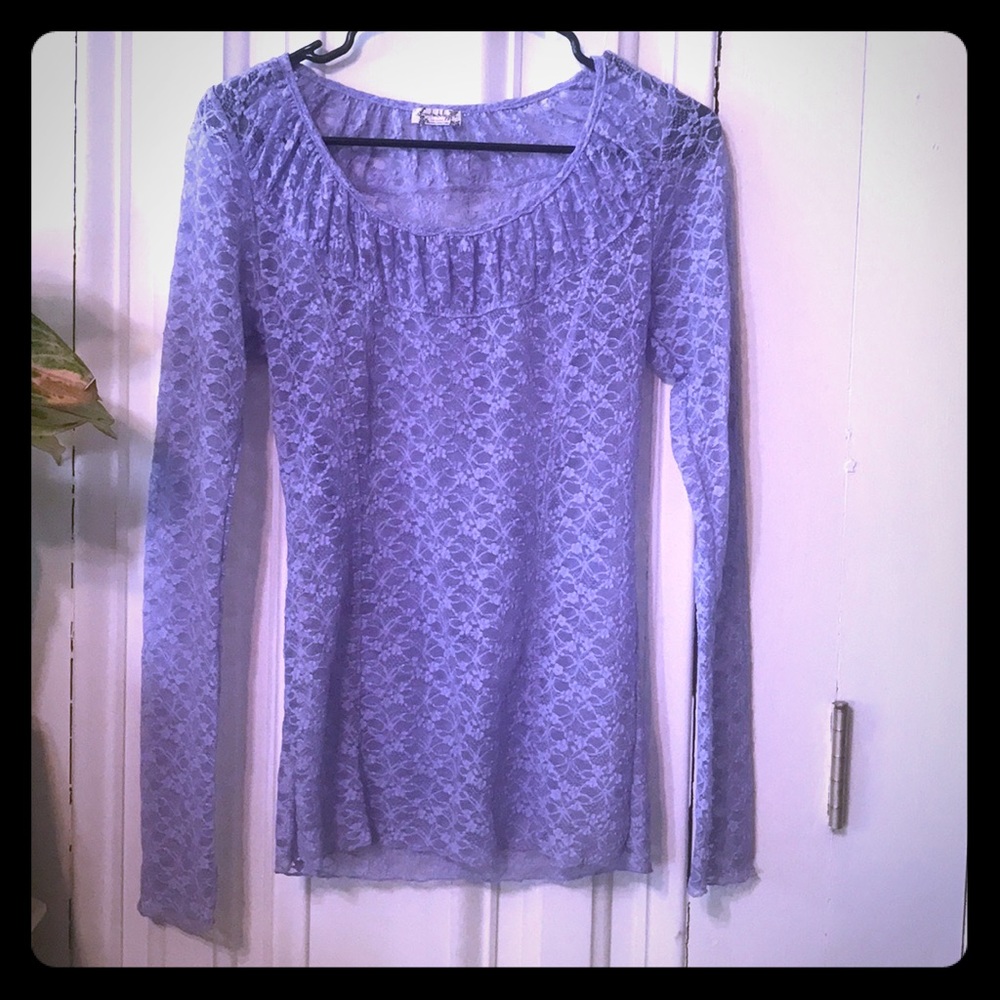Long sleeve lace free people top